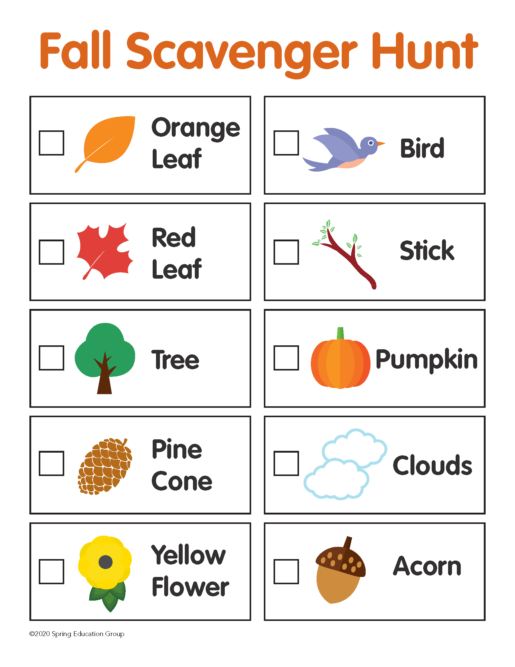 Fun Fall Scavenger Hunt for Preschoolers – Chesterbrook Academy